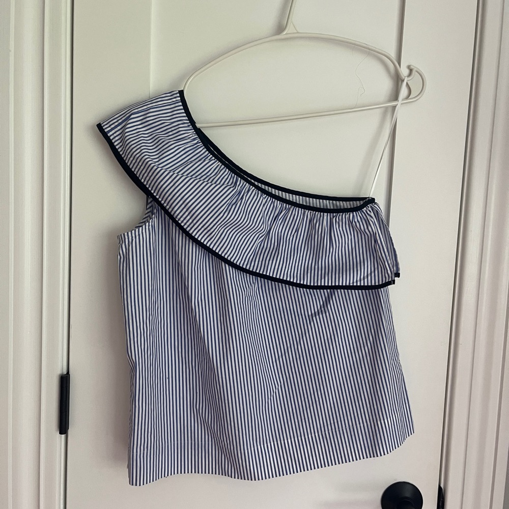 Striped One-Shoulder Top